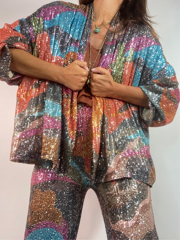 Veste Boogie : Glamour Pailleté et Coupe Tendance