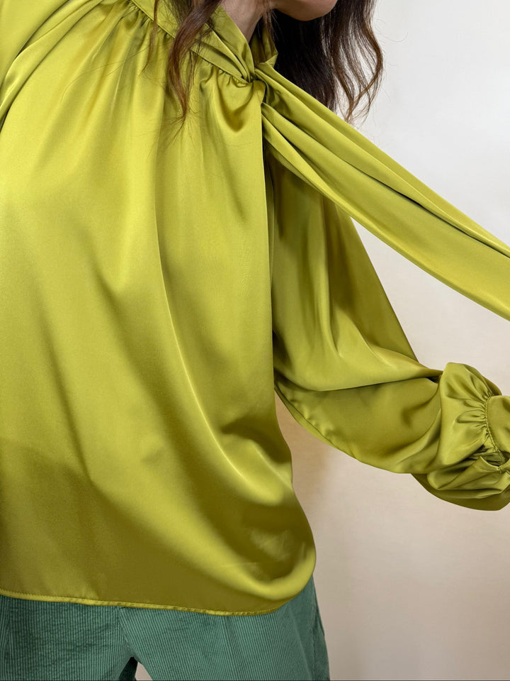 Blouse Cavalo Melle D vert olive col