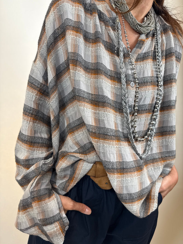 Blouse Oxford Melle D Gris clair