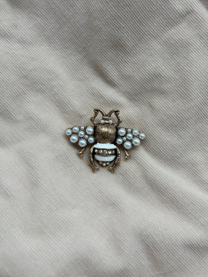 Broche Abee Melle D Blanc