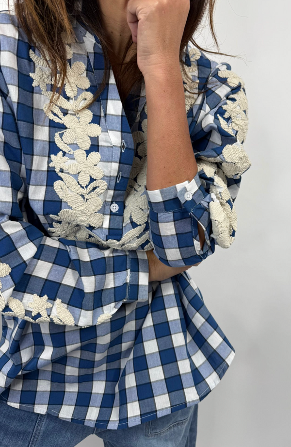 Chemise Alep Melle D  bleu 