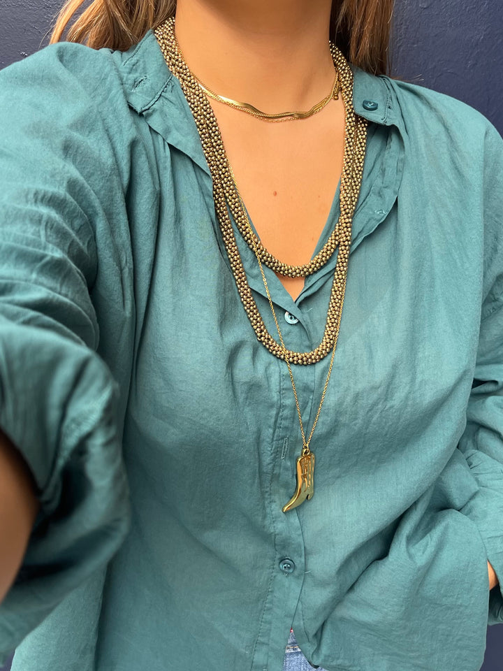 Chemise Evy Vert Canard 