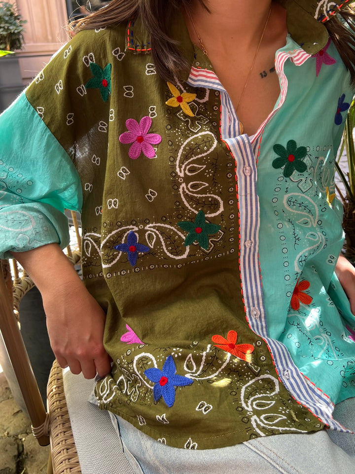 Chemise Flora Kaki 1