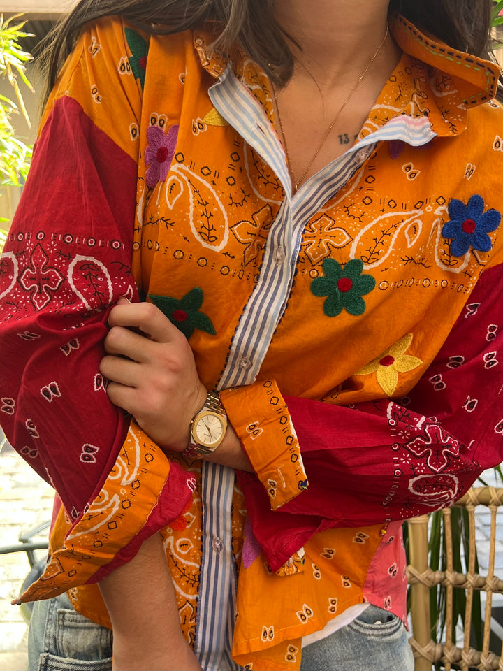 Chemise Flora Orange