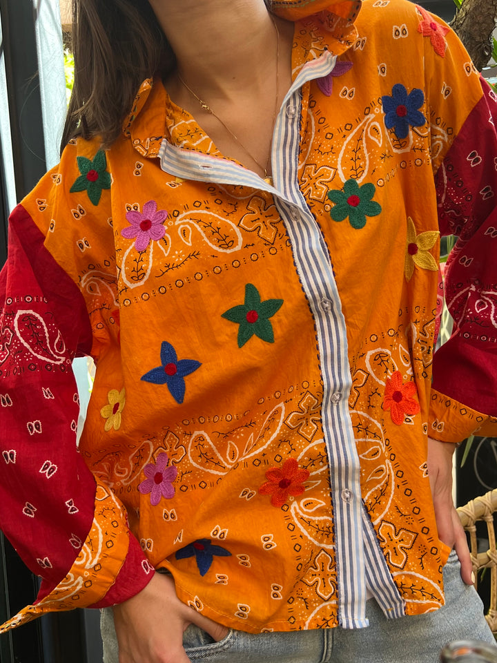 Chemise Flora Orange 1