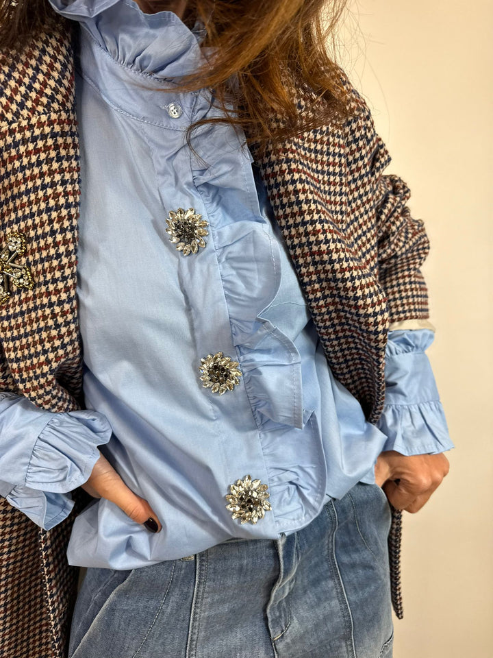 Chemise Mathilda Melle D bleue boutonniere