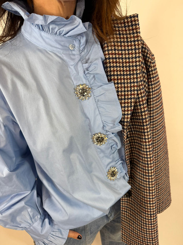 Chemise Mathilda Melle D bleue face