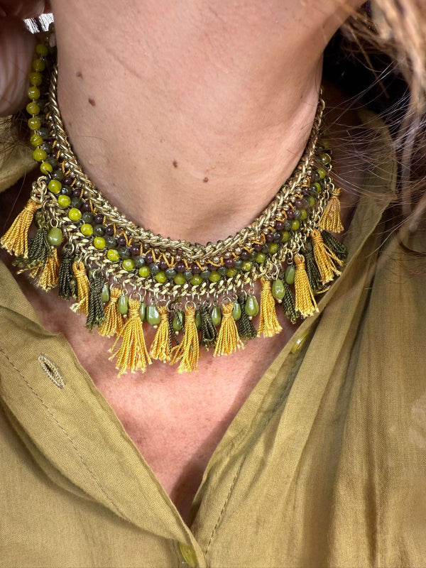 Collier Pompy Melle D Vert