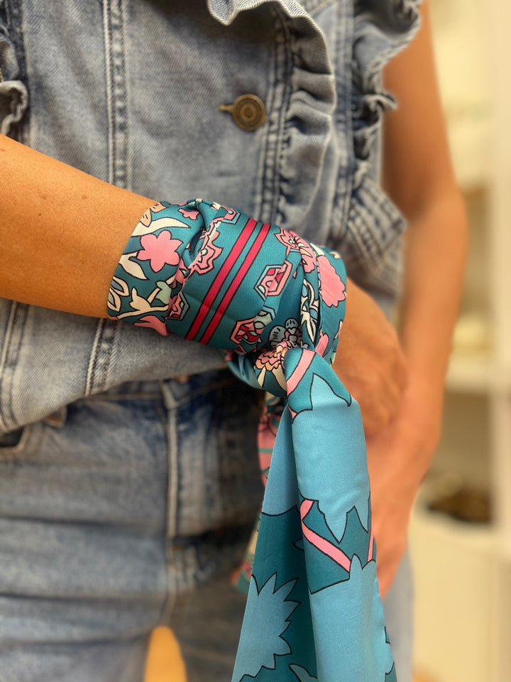 Foulard Aaron Bleu Acier