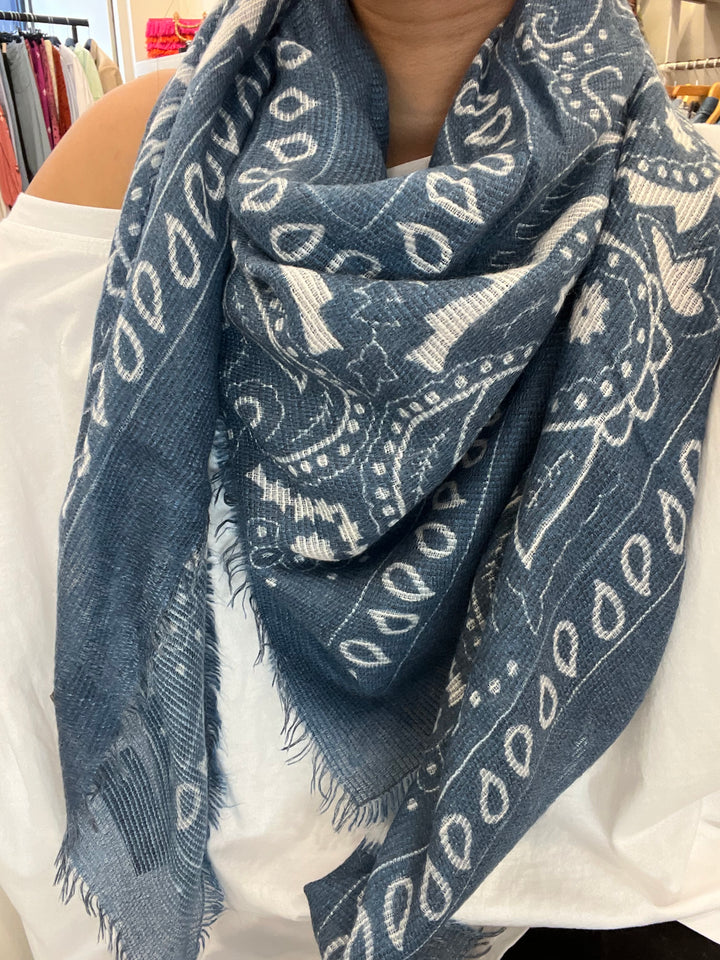 Foulard Bari Bleu Acier