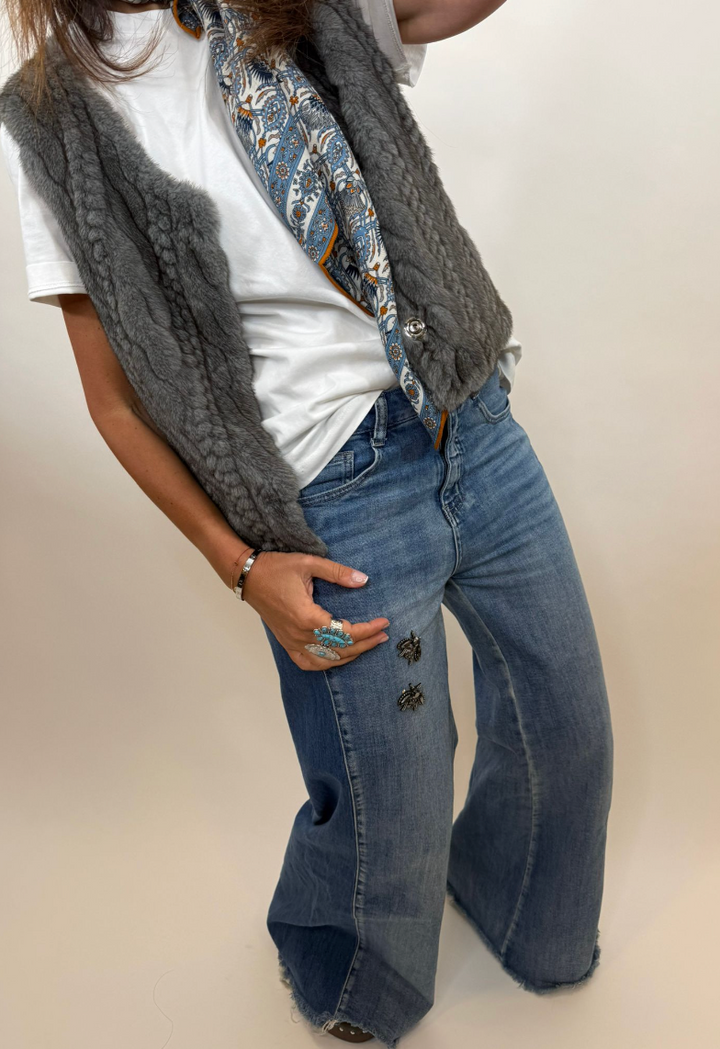 Gilet Cécilia gris Melle D 