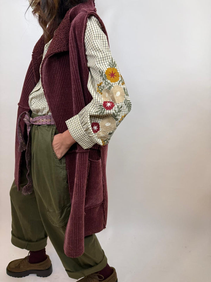 Gilet amadeo bordeau