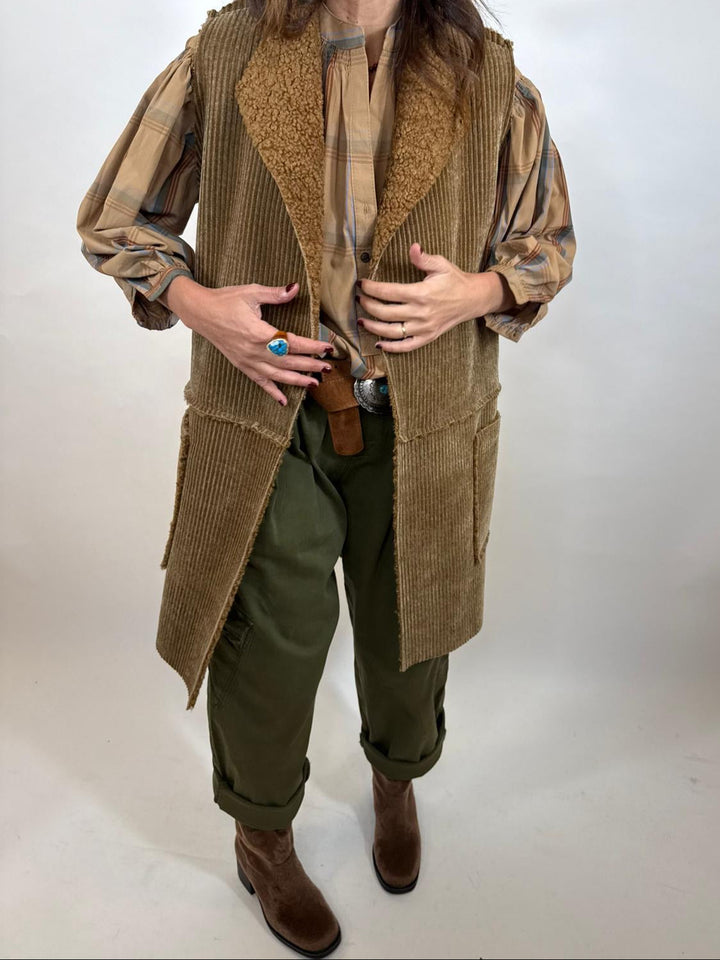 Gilet amadeo camel 2