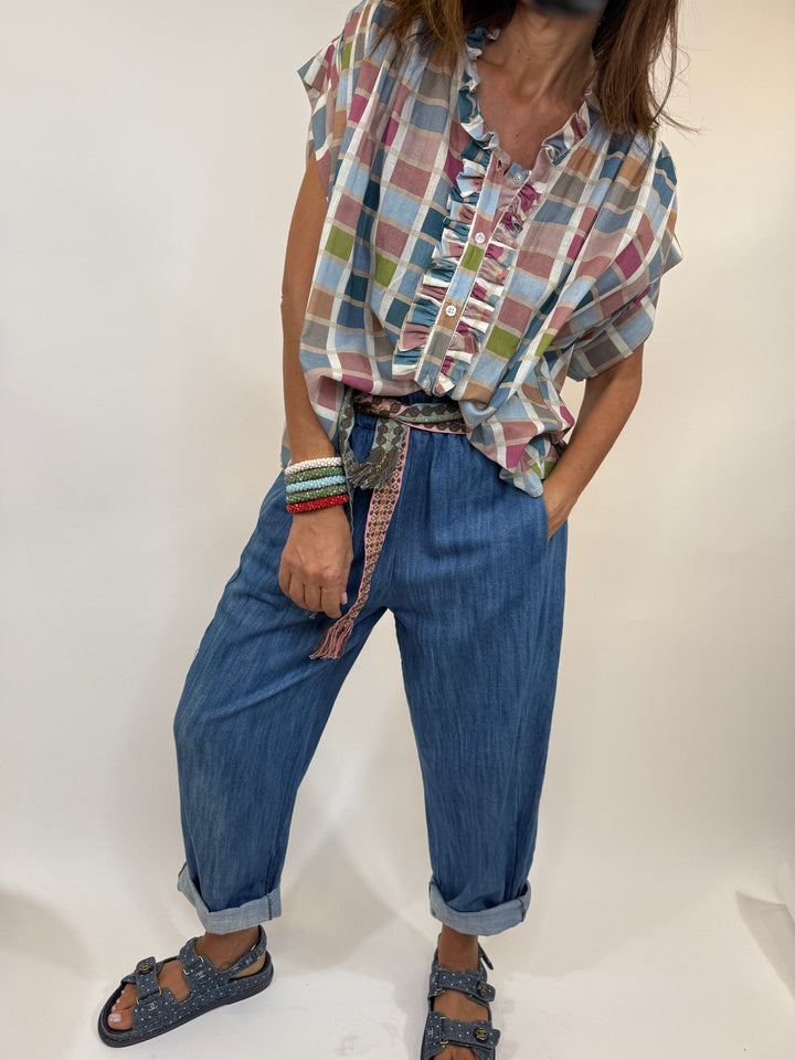Pantalon Crea Bleu 4