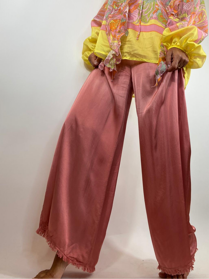 Pantalon Lazzo Fluide et Soyeux rose ancien