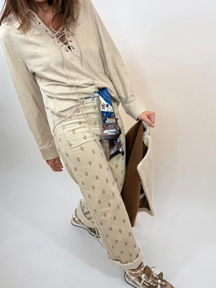 Pantalon Orti Melle D Moyennes Fleurs 1