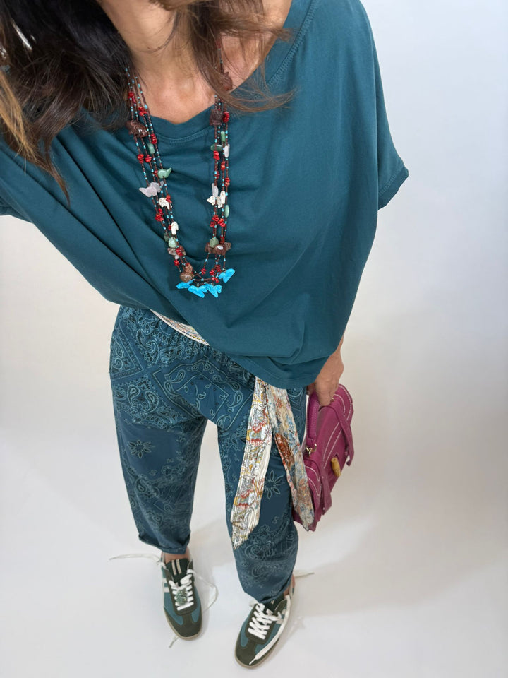 Pantalon Palito Bleu Petrole