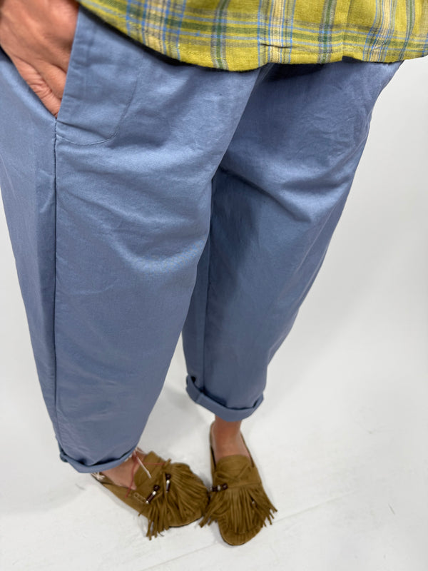 Pantalon Teo Bleu Acier