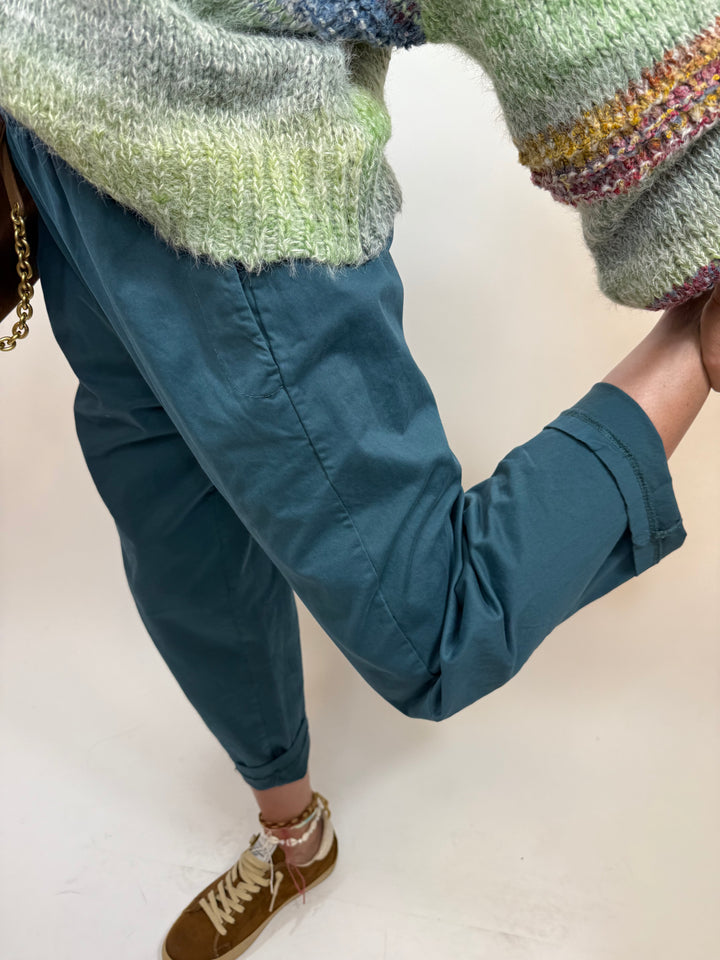 Pantalon Teo Bleu Petrole