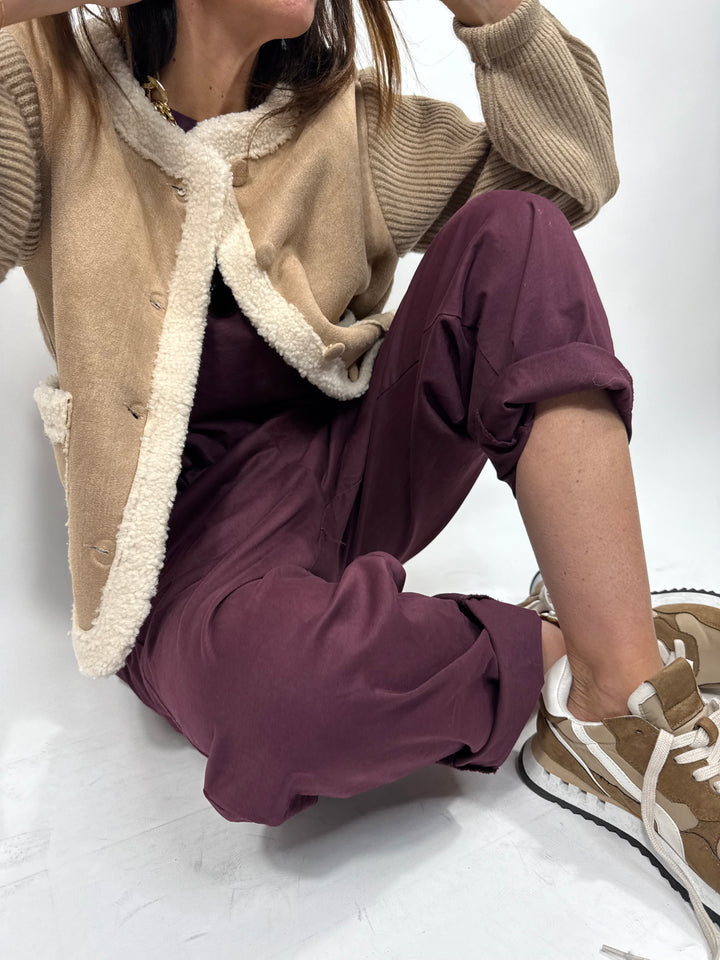 Pantalon Teo Prune