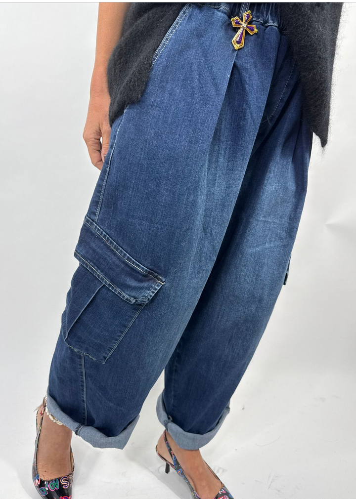 Pantalon Tiare Melle D Bleu vue de cote