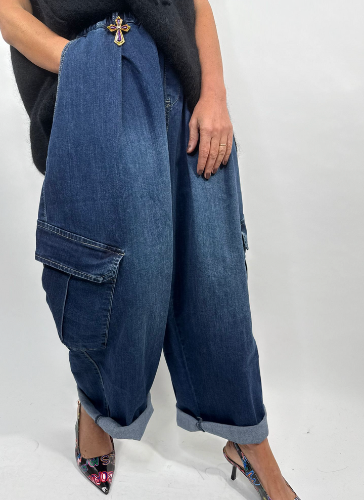 Pantalon Tiare Melle D Bleu vue de profil 
