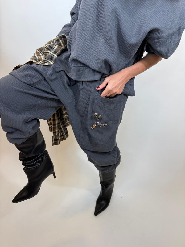 Pantalon Yanis Melle D Gris