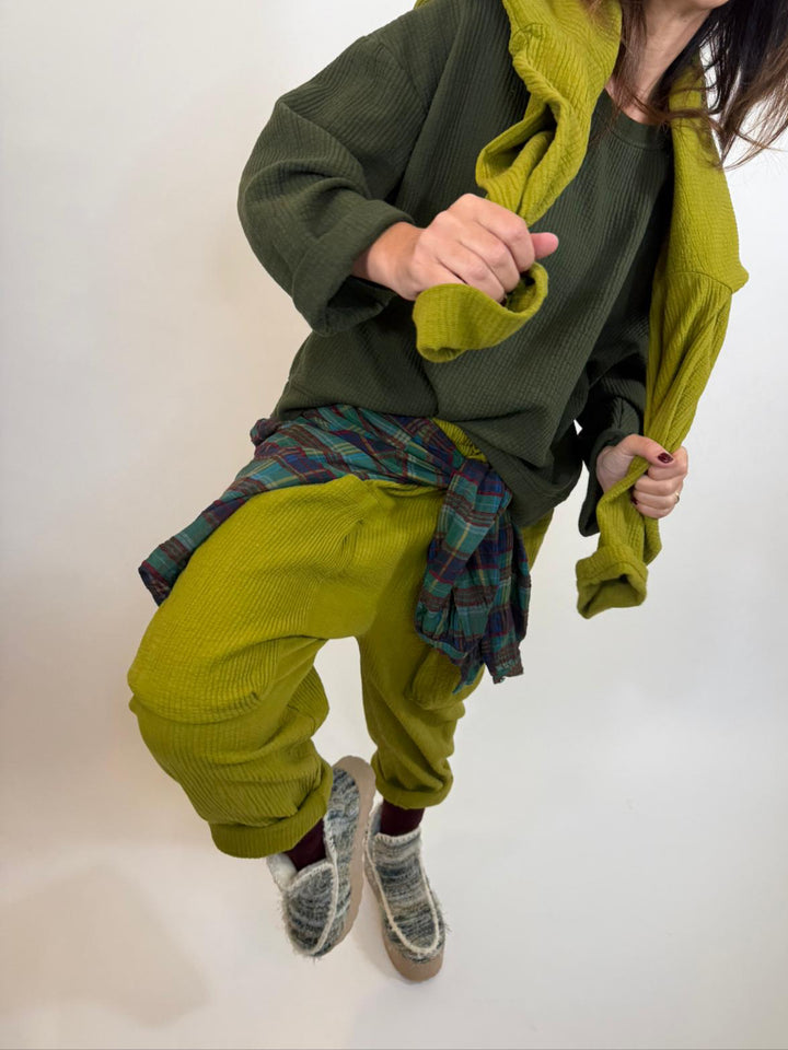 Pantalon Yanis Melle D Vert Olive