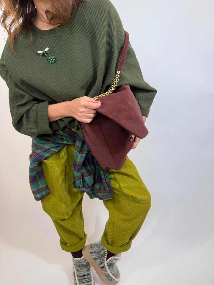 Pantalon Yanis Melle D Vert Olive 1