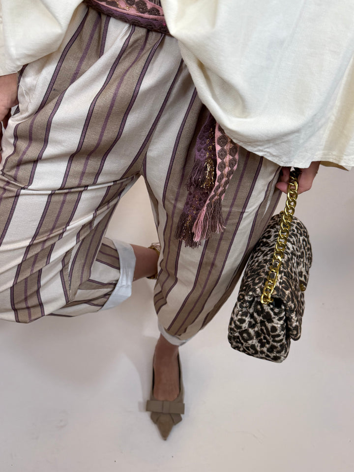 Pantalon Youta Melle D taupe 