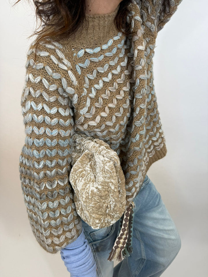 Pull Jerey Melle D beige manche