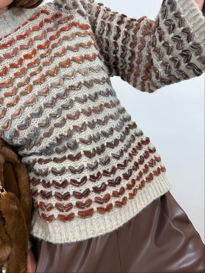 Pull Jerey Melle D gris face