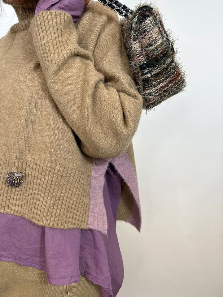 Pull Layslie Melle D camel 2