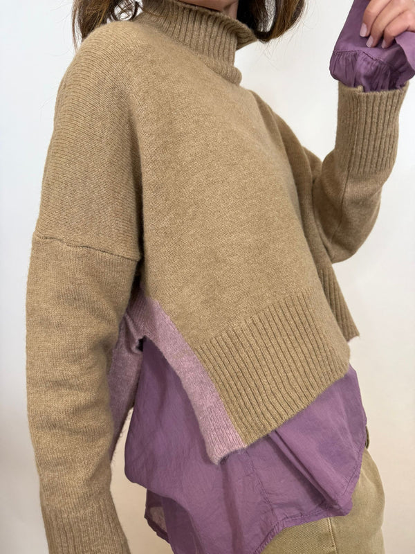 Pull Layslie Melle D camel côté