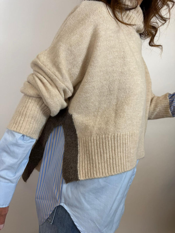 Pull Layslie Melle D ecru côté