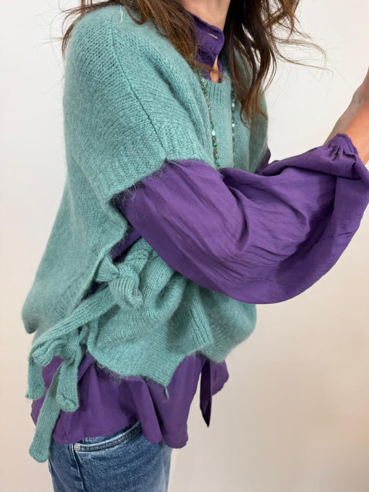 Pull Mario Melle D bleu