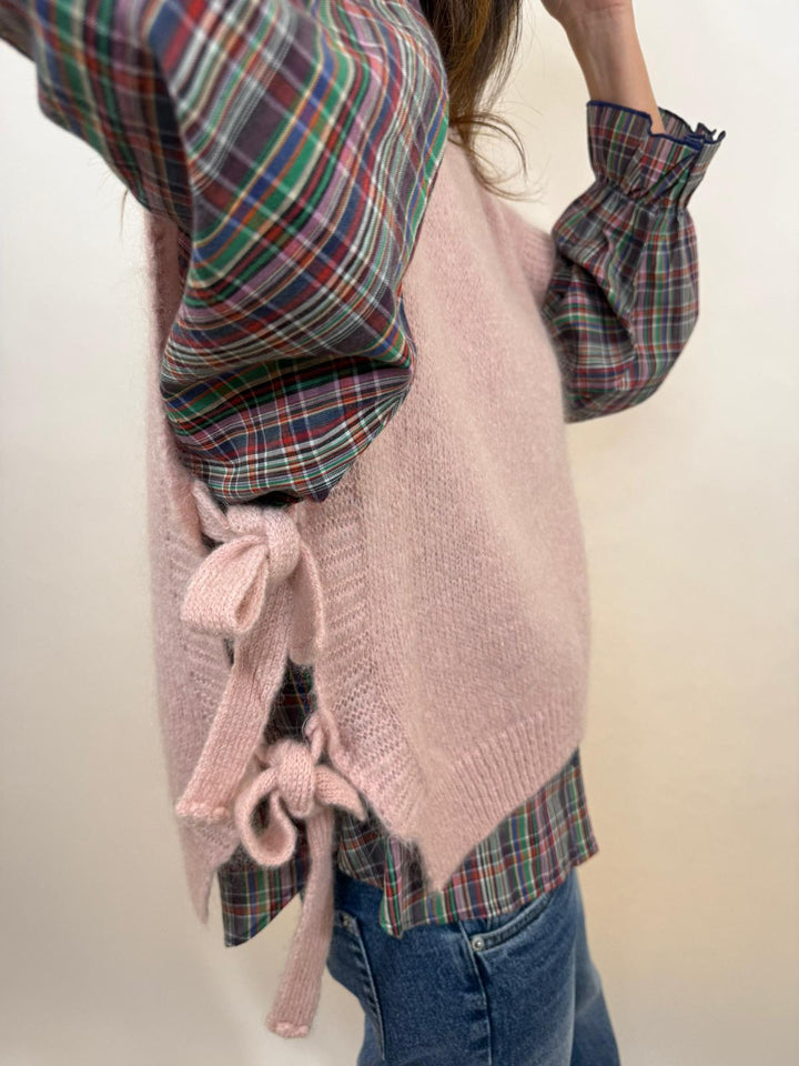 Pull Mario Melle D rose côté