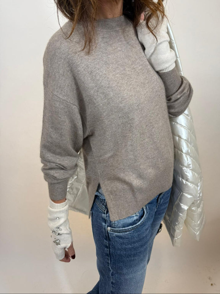 Pull Sophé Melle D taupe 2