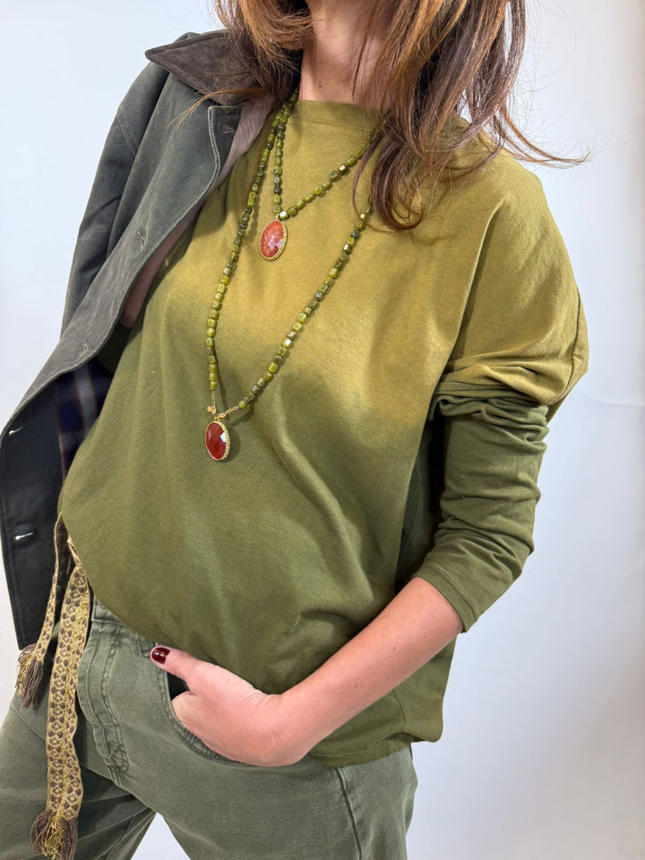 T-shirt Melu Melle D Vert Olive