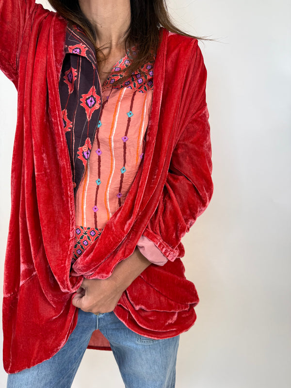 Veste Lina Melle D rouge corail 