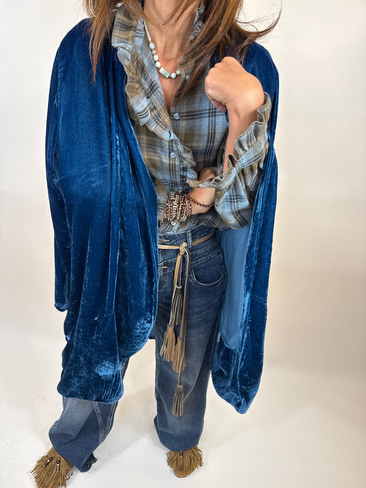 Veste Lina bleu petrol 