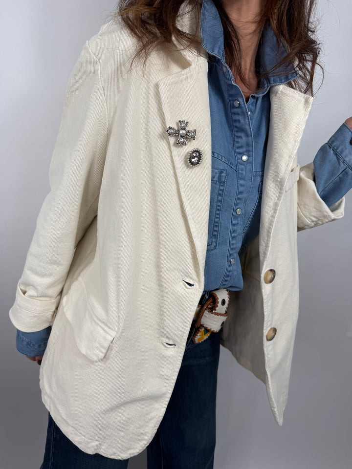 Veste Nathalie Melle D ecru