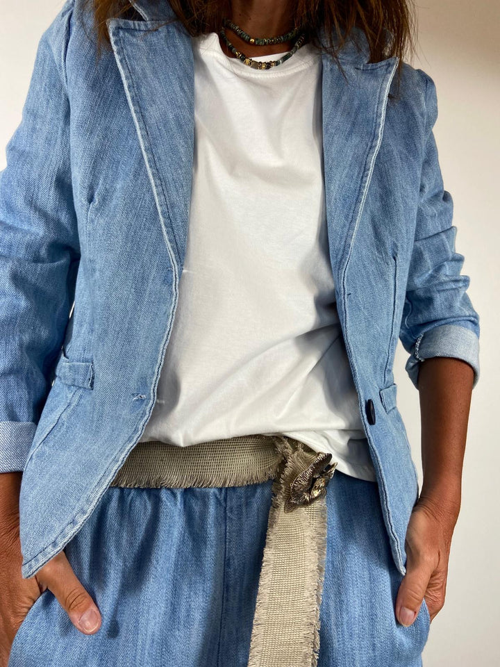 Veste créa bleu délavé  1
