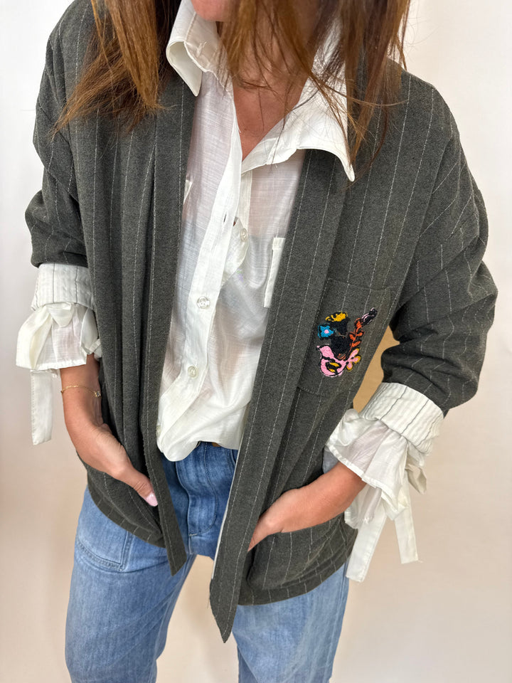 blazer albertine gris près