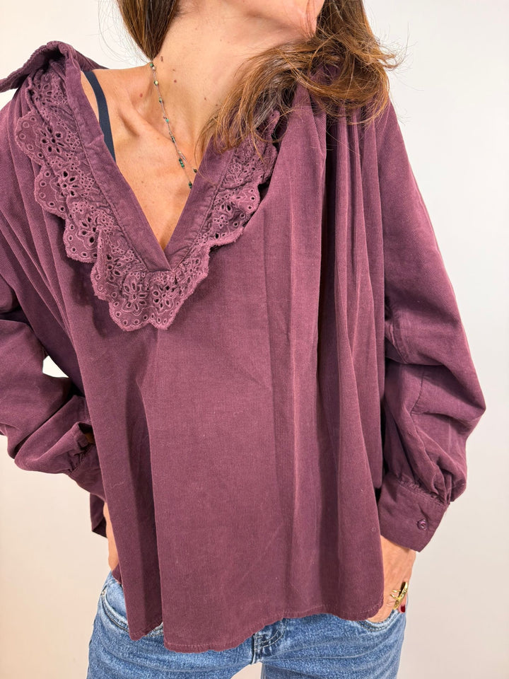 blouse ludovica prune