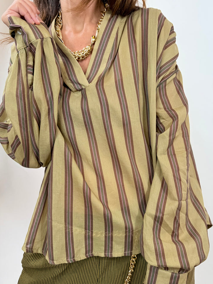 blouse nefle Couleur Taupe 