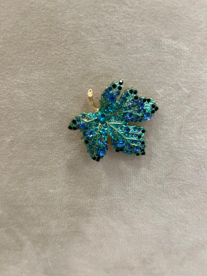 broche feuille