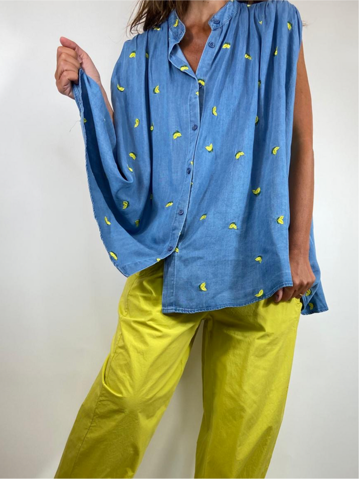chemise OpalineMelle D   motif citrons