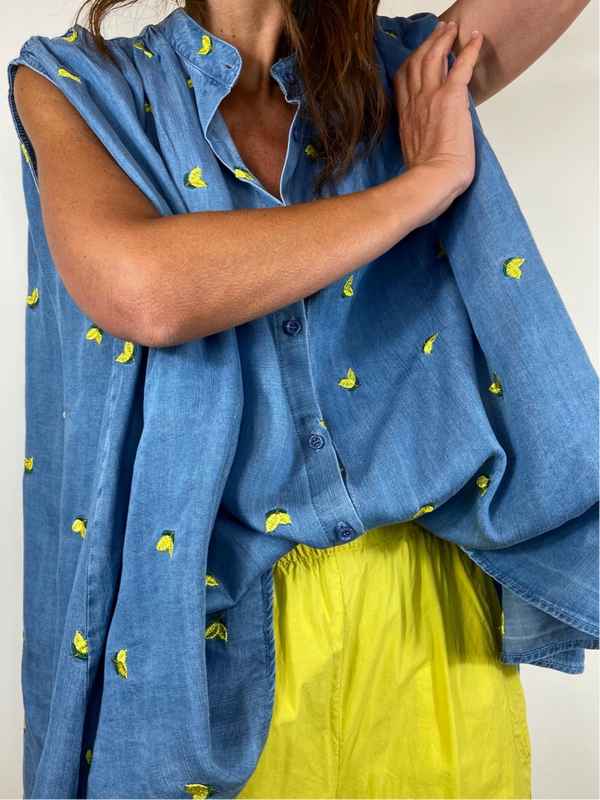 chemise Opaline Melle D  motif citrons
