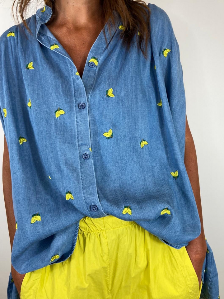 chemise Opaline  motif citrons